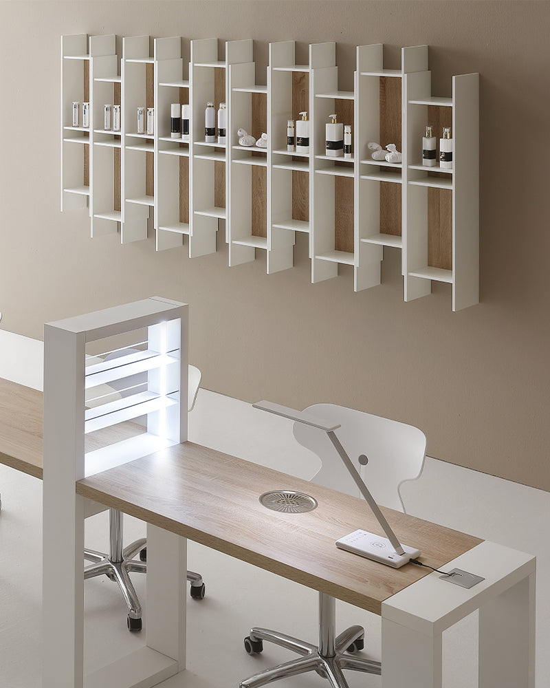 Living - Bílý nehtový stůl - S odsáváním